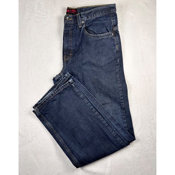 Y2K Hawk Men’s Jeans 36x34 Classic Straight Fit Blue VTG Denim Workcore - Picture 9 of 9